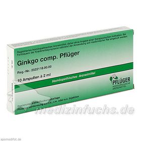 Ginkgo comp. Pflüger, 10 ST – PZN 3064472 из Германии