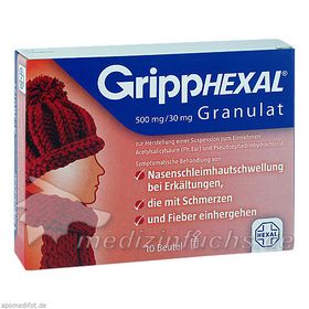 GrippHEXAL 500mg/30mg Granulat, 10 ST – PZN 3069268 из Германии