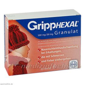 GrippHEXAL 500mg/30mg Granulat, 20 ST – PZN 3069274 из Германии