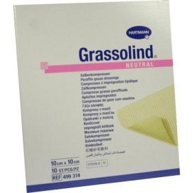 GRASSOLIND Salbenkompressen steril 10X10CM, 10 ST – PZN 3245630 из Германии