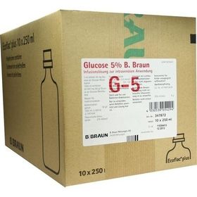 Glucose 5% B.Braun Ecoflac Plus Einzelflasche, 10X250 ML – PZN 3705422 из Германии