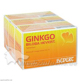 Ginkgo biloba Hevert Tabletten, 300 ST – PZN 3816179 из Германии