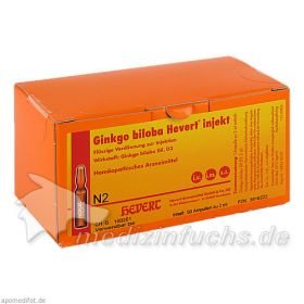 Ginkgo biloba Hevert injekt, 50 ST – PZN 3816222 из Германии