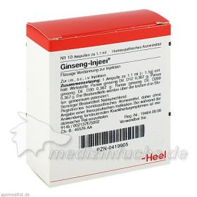 GINSENG INJ, 10 ST – PZN 419905 из Германии