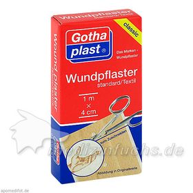 GOTHAPLAST WUNDPFLASTER STANDARD 1MX4CM GESCHNITTN, 1 ST – PZN 4951270 из Германии