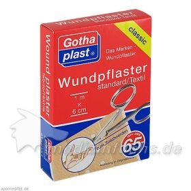 GOTHAPLAST WUNDPFLASTER STANDARD 1MX6CM GESCHNITTE, 1 ST – PZN 4951293 из Германии