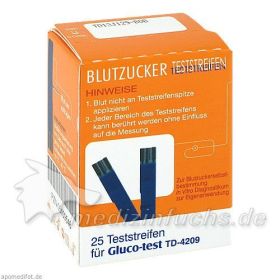 Gluco-test Blutzuckerteststreifen, 25 ST – PZN 5109546 из Германии