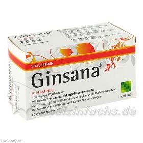 Ginsana G115, 60 ST – PZN 5461668 из Германии