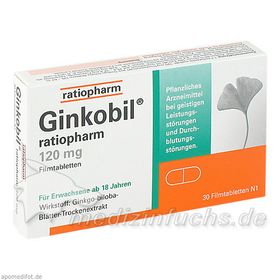 GINKOBIL ratiopharm 120 mg Filmtabletten, 30 ST – PZN 6680869 из Германии