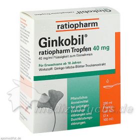 Ginkobil-ratiopharm Tropfen 40mg, 200 ML – PZN 6680906 из Германии