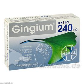 Gingium extra 240mg Filmtabletten, 40 ST – PZN 6817819 из Германии