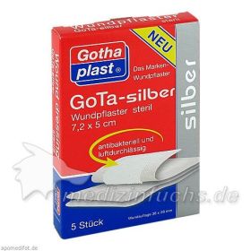 GoTa-silber Wundpflaster steril 5x7.2cm, 5 ST – PZN 7022967 из Германии