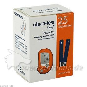Gluco-test Plus Blutzuckerteststreifen, 25 ST – PZN 7123183 из Германии