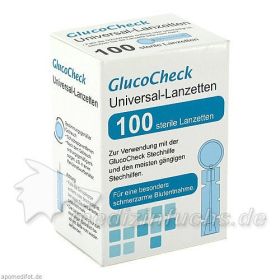 GlucoCheck Lanzetten Universal, 100 ST – PZN 7543548 из Германии