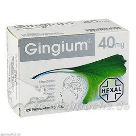 Gingium 40mg Filmtabletten, 120 ST – PZN 8832734 из Германии
