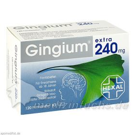 Gingium extra 240mg Filmtabletten, 120 ST – PZN 8868198 из Германии