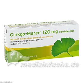 Ginkgo-Maren 120mg Filmtabletten, 30 ST – PZN 9206631 из Германии