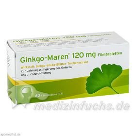 Ginkgo-Maren 120mg Filmtabletten, 60 ST – PZN 9206654 из Германии