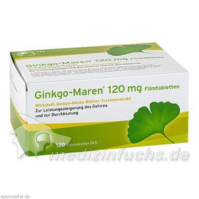Ginkgo-Maren 120mg Filmtabletten, 120 ST – PZN 9206677 из Германии