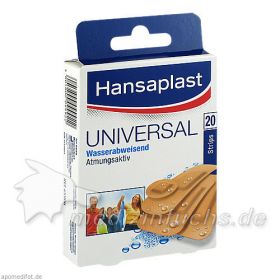 Hansaplast Universal Water Resist.4Größen Strips, 20 ST – PZN 1215211 из Германии