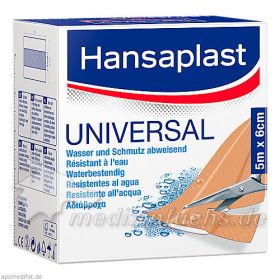 Hansaplast Universal Water Resist.MW 5mx6cm Rolle, 1 ST – PZN 1215300 из Германии