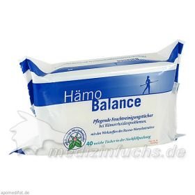 Hämo Balance Pflegende Reinigungstücher, 40 ST – PZN 4675025 из Германии