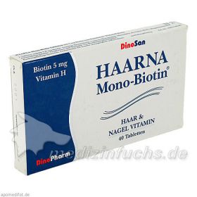 Haarna Mono Biotin 5mg Tabletten, 40 ST – PZN 738941 из Германии