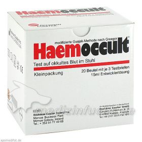 HAEMOCCULT Kleinpackung i Beuteln zu je 3 Testbrie, 20X3 ST – PZN 8438859 из Германии