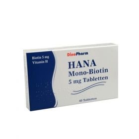 HANA MONO-Biotin 5mg Tabletten, 40 ST – PZN 9205608 из Германии