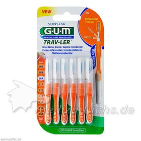 GUM TRAV-LER orange Kerze 0.9mm Interden+6 Kappen, 6 ST – PZN 9714422 из Германии