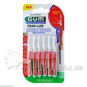 GUM TRAV-LER rot Kerze 0.8mm Interdental+6 Kappen, 6 ST – PZN 9714445 из Германии