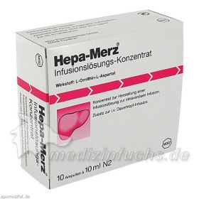 HEPA MERZ INFUSIONSKONZ, 10X10 ML – PZN 1308303 из Германии