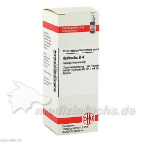 HYDRASTIS D 4, 20 ML – PZN 1773218 из Германии
