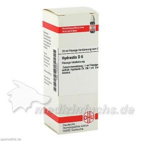 HYDRASTIS D 6, 20 ML – PZN 1773224 из Германии