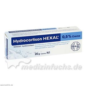 Hydrocortison-HEXAL 0.5% Creme, 20 G – PZN 2756647 из Германии