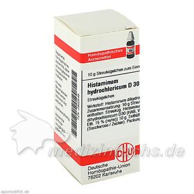 HISTAMINUM HYDROCHLOR D30, 10 G – PZN 2802548 из Германии