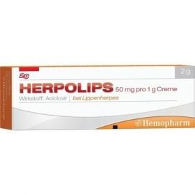 HERPOLIPS 50 mg pro 1 g Creme, 2 G – PZN 417094 из Германии