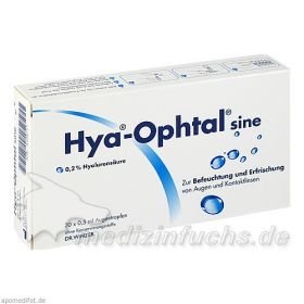Hya-Ophtal sine, 20X0.5 ML – PZN 4394711 из Германии
