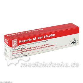 HEPARIN AL GEL 50000, 40 G – PZN 4668309 из Германии