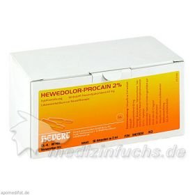 HEWEDOLOR PROCAIN 2%, 50 ST – PZN 4673658 из Германии