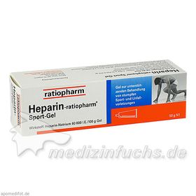 HEPARIN RATIOPHARM SPORT, 50 G – PZN 4757639 из Германии