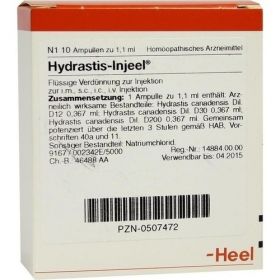 HYDRASTIS INJ, 10 ST – PZN 507472 из Германии