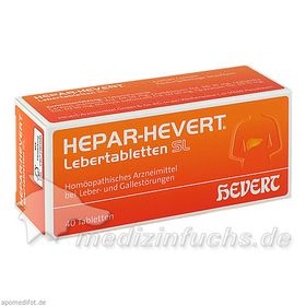 Hepar-Hevert Lebertabletten SL, 40 ST – PZN 7021011 из Германии
