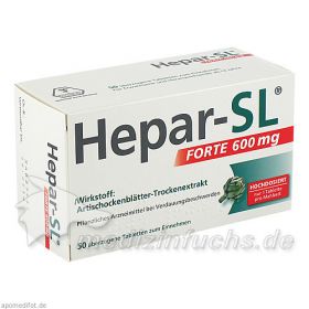 Hepar-SL FORTE 600mg, 50 ST – PZN 8922650 из Германии