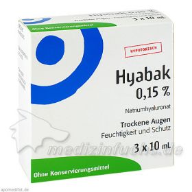 Hyabak, 3X10 ML – PZN 9267302 из Германии