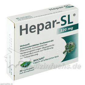 Hepar-SL 320mg Hartkapseln, 20 ST – PZN 9530426 из Германии