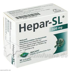 Hepar-SL 320mg Hartkapseln, 50 ST – PZN 9530432 из Германии