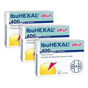 IbuHEXAL akut 400 (3x20 stk) – PZN 8100077 из Германии