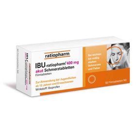 IBU-ratiopharm 400 akut Schmerztabletten (50 stk) – PZN 10019621 из Германии