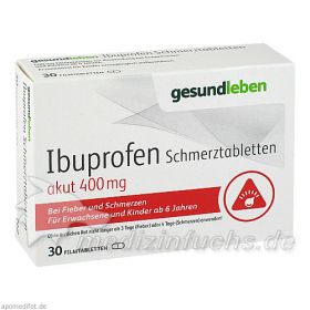 Ibuprofen 400 Schmerztabletten, 30 ST – PZN 11162496 из Германии